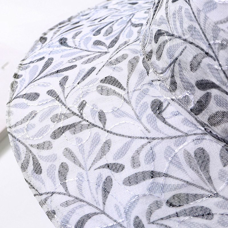 Fashion Gray Leaf Pattern Design Foldable Sunscreen Hat,Sun Hats