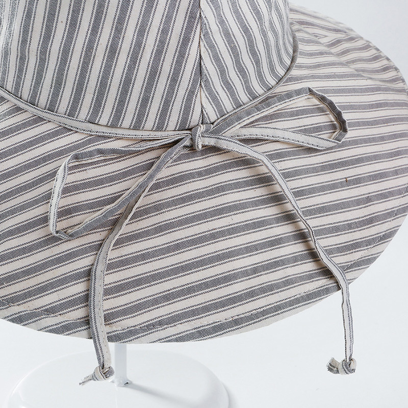 Fashion Khaki Stripe Pattern Design Foldable Sunscreen Hat,Sun Hats