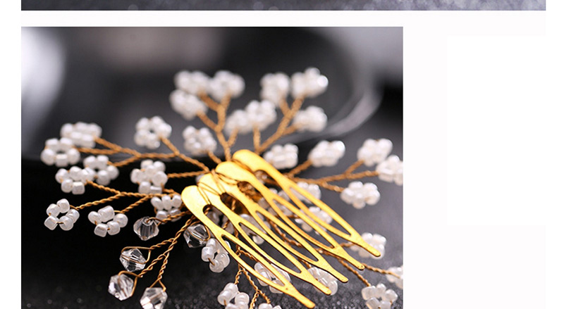 Elegant Gold Color Flower Shape Design Hair Comb,Bridal Headwear