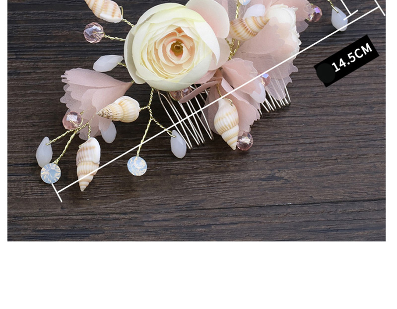 Elegant Multi-color Conch&flowers Decorated Hair Comb,Bridal Headwear