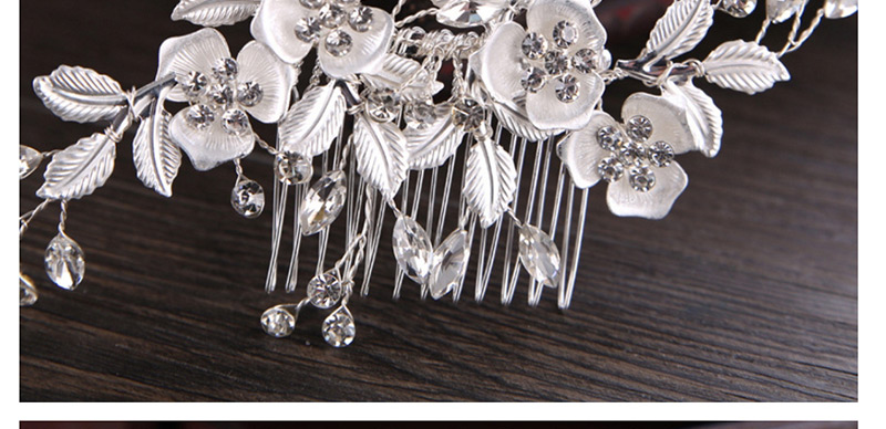 Elegant Silver Color Leaf&flowers Decorated Hair Comb,Hairpins