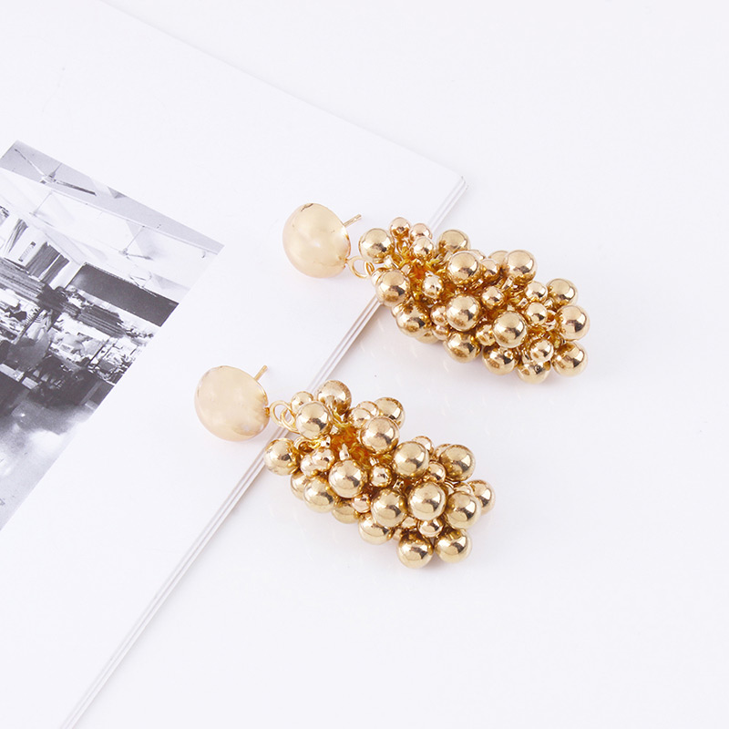 Fashion Gold Color Balls Shape Decorated Pure Color Earrings,Drop Earrings