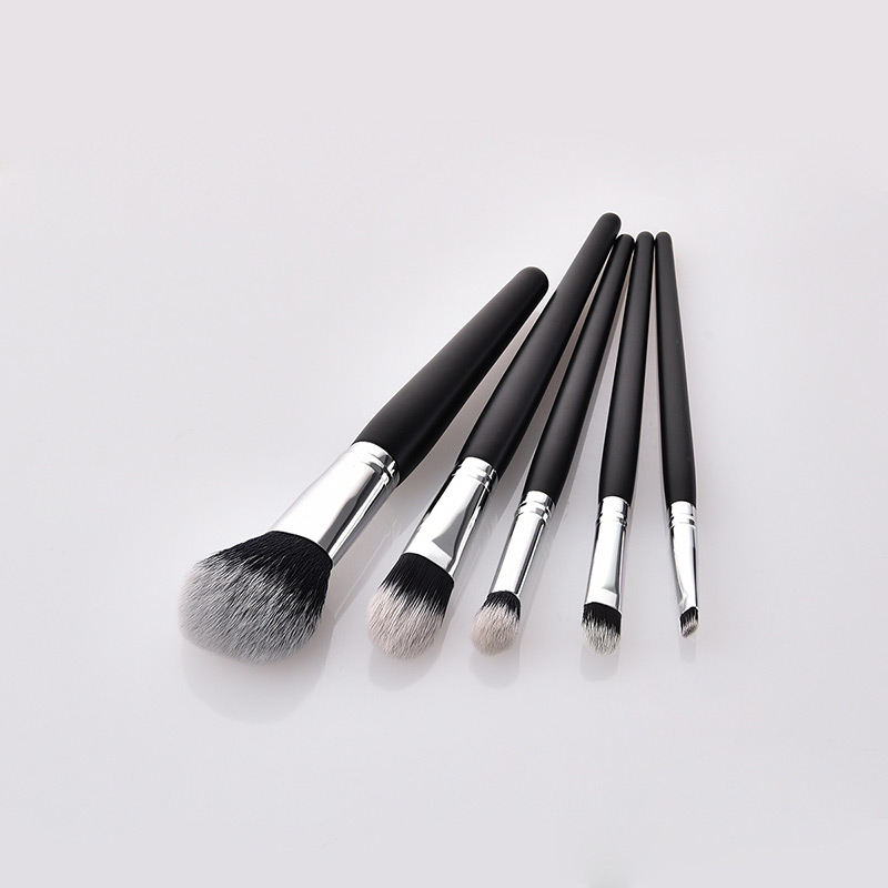 Fashion Black+white Color Mathcing Design Cosmetic Brush(5pcs),Beauty tools