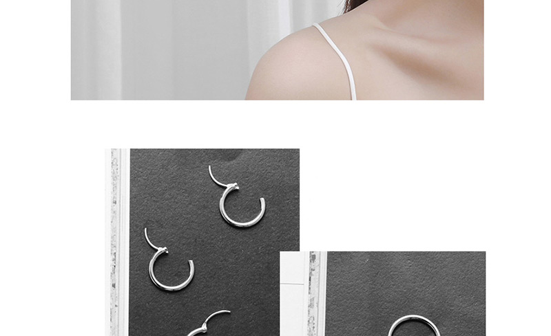 Fashion Silver Color Pure Color Decorated Earrings,Hoop Earrings