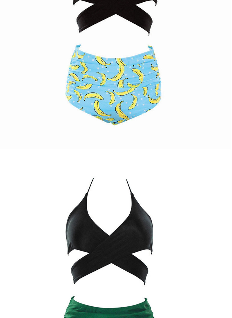 Sexy Black+white Off-the-shoulder Design Dots Pattern Decorated Swimwear(2pcs),Bikini Sets