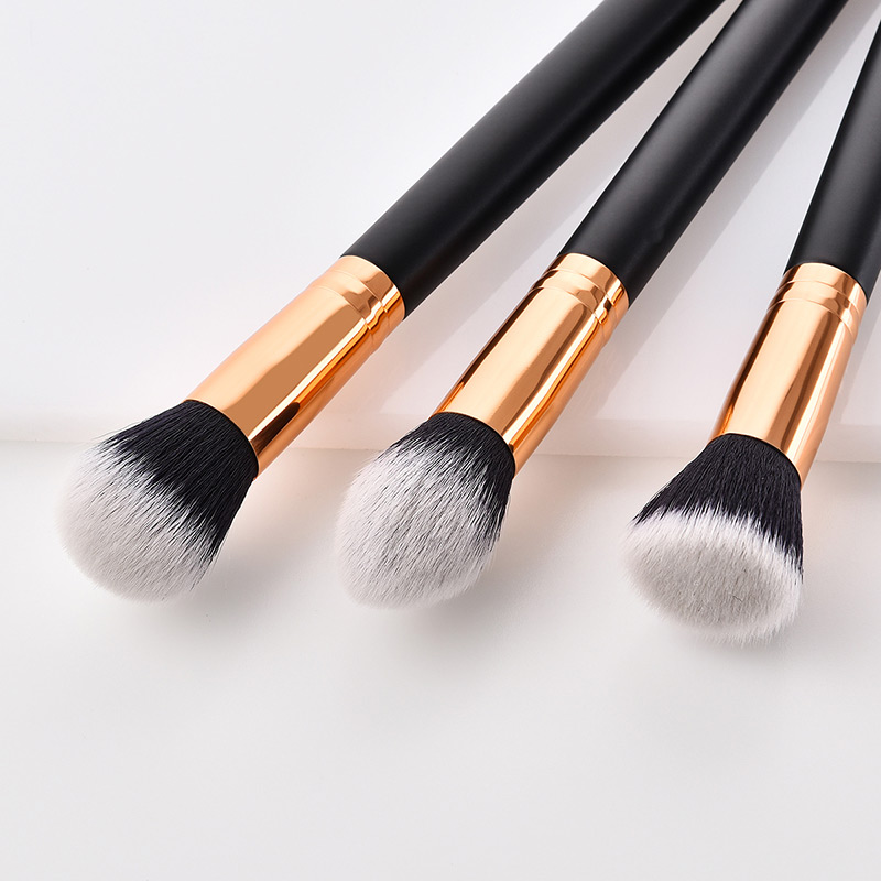 Fashion Black Round Shape Decorated Makeup Brush(8 Pcs),Beauty tools