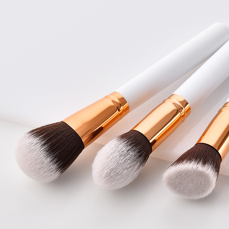 Fashion White Round Shape Decorated Makeup Brush(9 Pcs),Beauty tools