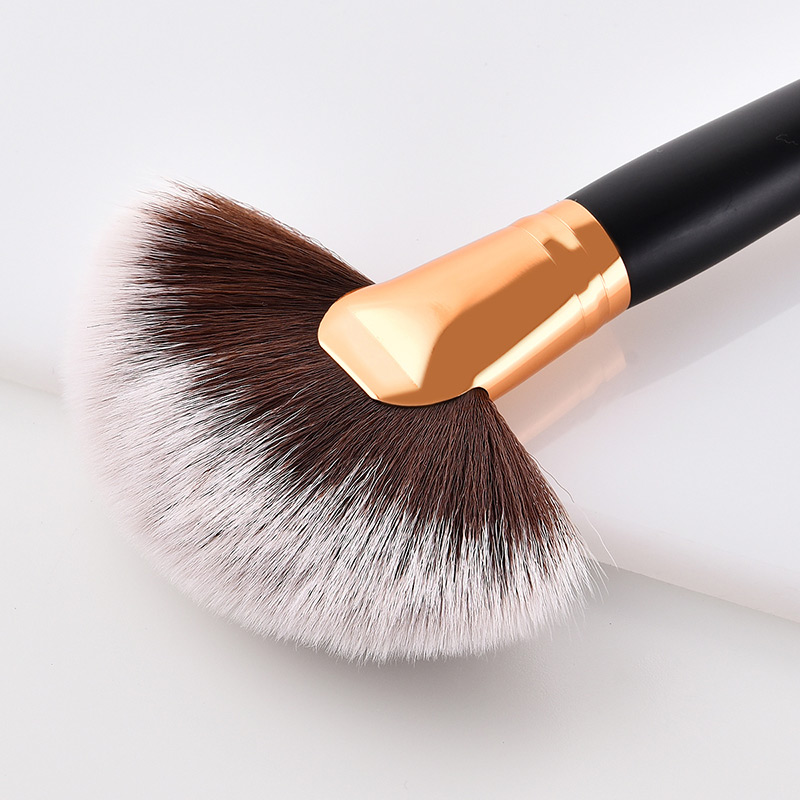 Fashion Black Round Shape Decorated Makeup Brush(14 Pcs),Beauty tools