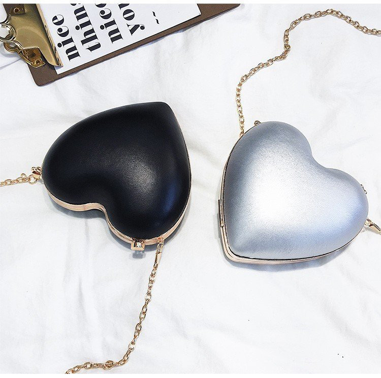 Fashion Silver Color Heart Shape Decorated Bag,Wallet