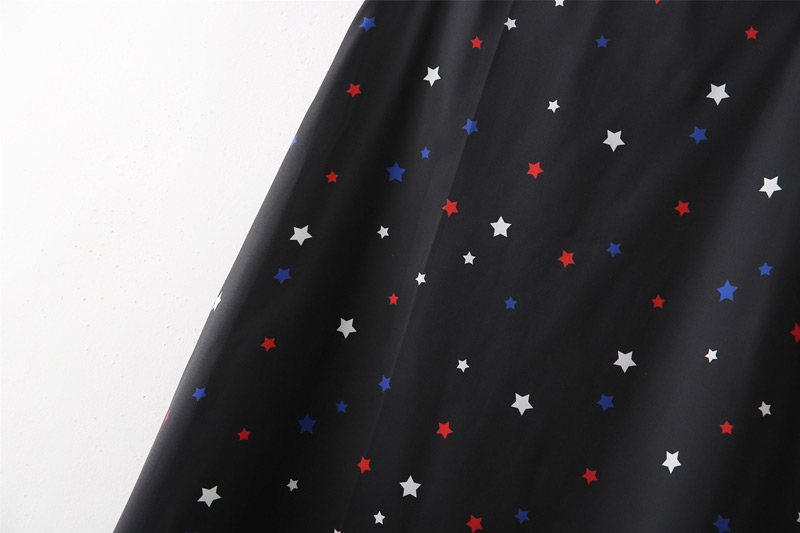 Fashion Black Star Pattern Decorated Dress,Skirts