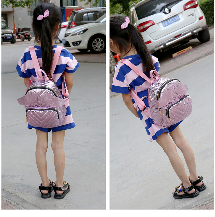 Fashion Silver Color Moustache Shape Decorated Backpack,Backpack