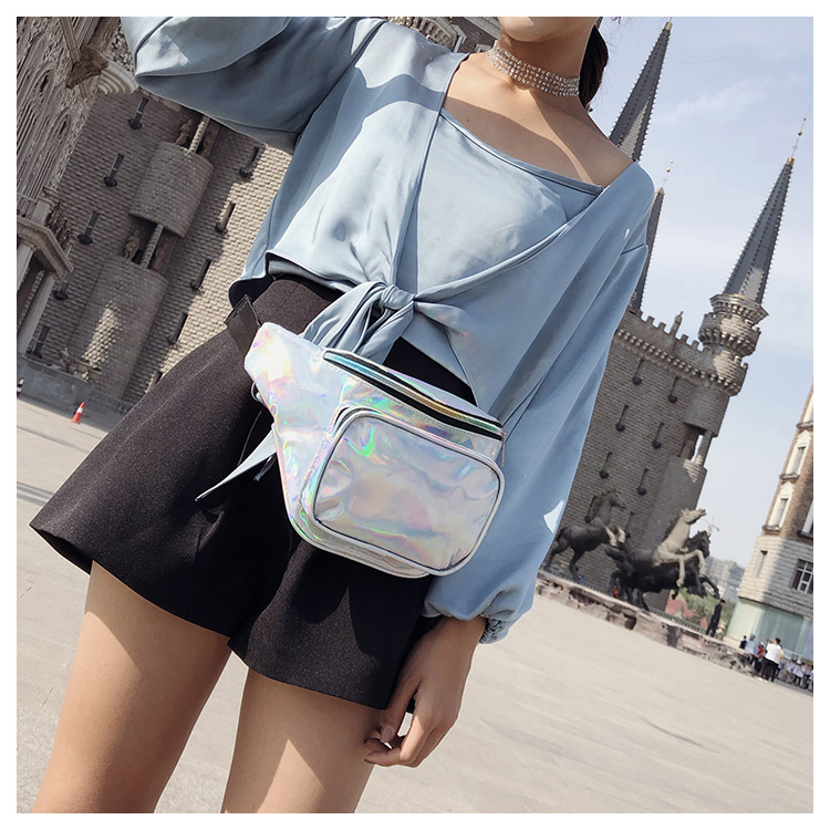Fashion Blue Zipper Decorated Bag,Backpack