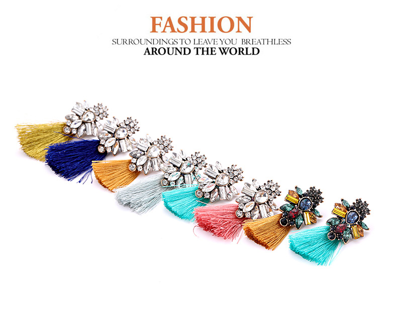 Fashion Multi-color Water Drop Shape Decorated Earrings,Stud Earrings