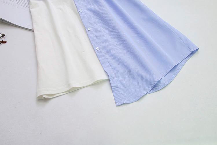 Fashion Blue+white Letter Pattern Decorated Dress,Mini & Short Dresses