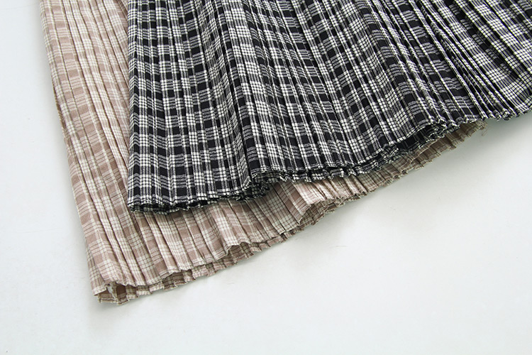 Fashion Black Grid Pattern Decorated Skirt,Shorts