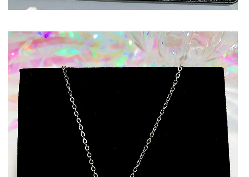 Fashion Silver Color Square Shape Decorated Necklace,Pendants