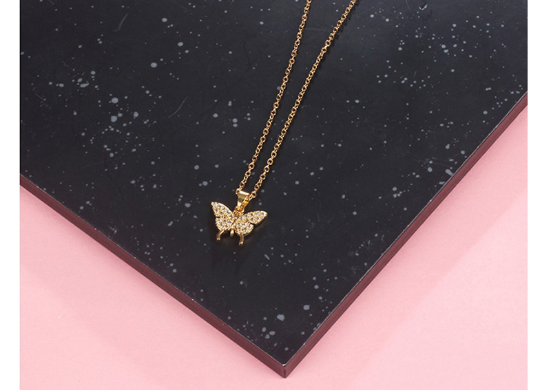 Fashion Gold Color Butterfly Shape Decorated Necklace,Pendants