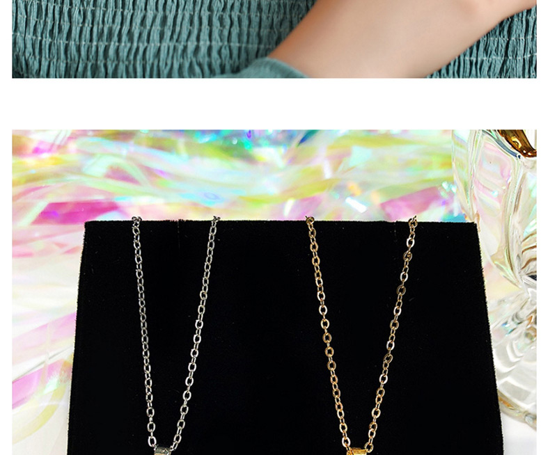 Fashion Gold Color Triangle Shape Decorated Necklace,Pendants