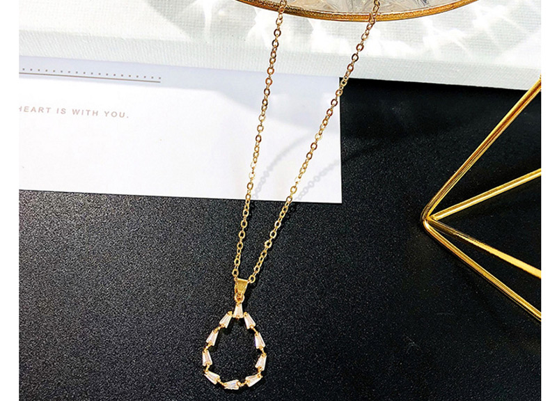 Fashion Gold Color Waterdrop Shape Decorated Necklace,Pendants