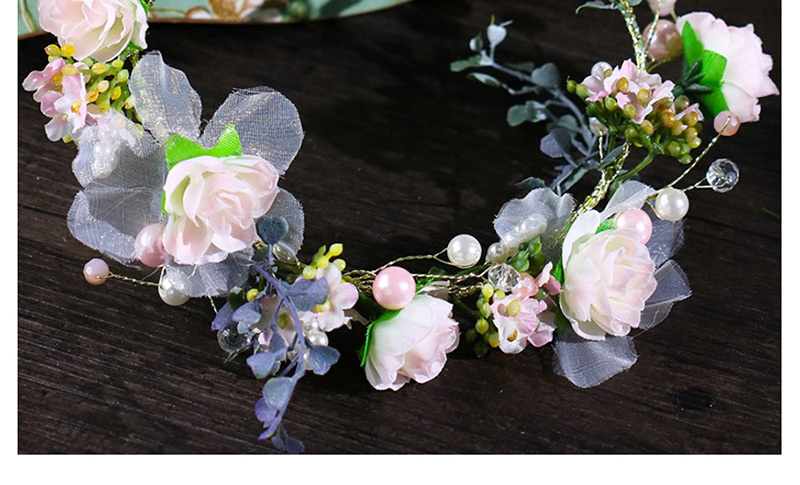 Fashion Light Pink Flower Shape Decorated Hair Band,Hair Ribbons