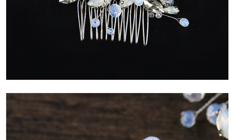 Fashion Light Blue Full Diamond Decorated Hair Accessories,Bridal Headwear