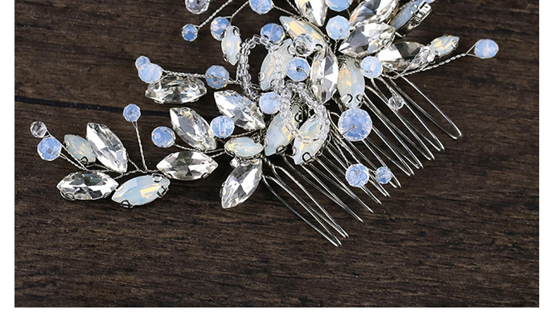 Fashion Light Blue Full Diamond Decorated Hair Accessories,Bridal Headwear