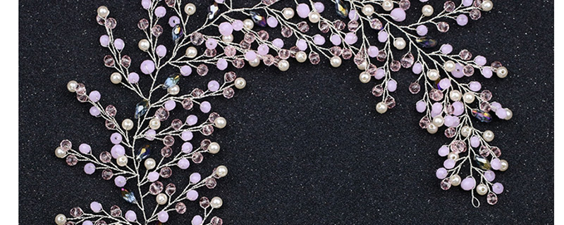 Fashion Pink Full Diamond Decorated Hair Accessories,Hair Ribbons