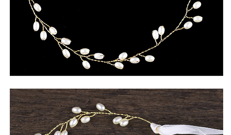 Fashion Gold Color Pearl Decorated Hair Accessories,Hair Ribbons