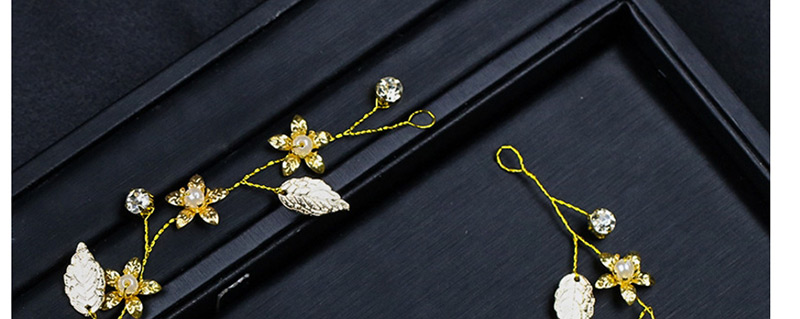 Fashion Gold Color Leaf&flower Shape Decorated Hair Accessories,Hair Ribbons