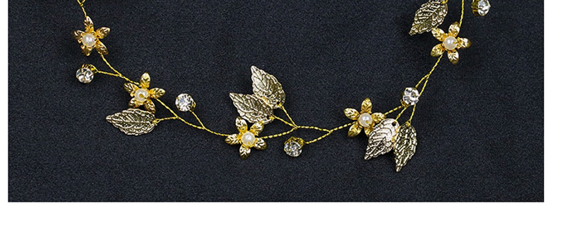 Fashion Gold Color Leaf&flower Shape Decorated Hair Accessories,Hair Ribbons