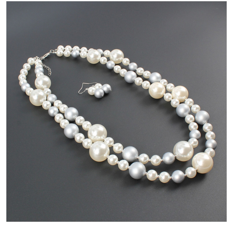 Fashion Beige Pearl Decorated Jewelry Sets,Jewelry Sets