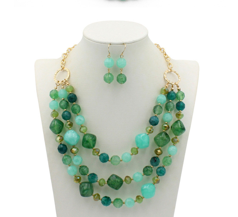 Fashion Green Multi-layer Deisgn Jewelry Sets,Jewelry Sets
