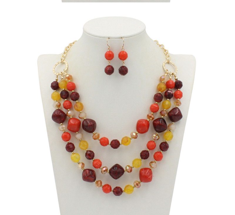Fashion Orange Multi-layer Deisgn Jewelry Sets,Jewelry Sets
