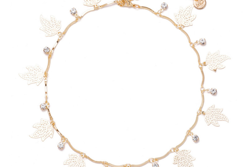 Fashion Gold Color Leaf Shape Decorated Necklace,Bib Necklaces