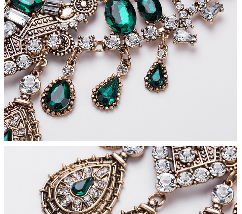Fashion Silver Color+white Full Diamond Decorated Necklace,Bib Necklaces
