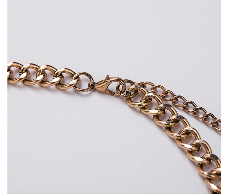 Fashion Gold Color Full Diamond Decorated Necklace,Bib Necklaces