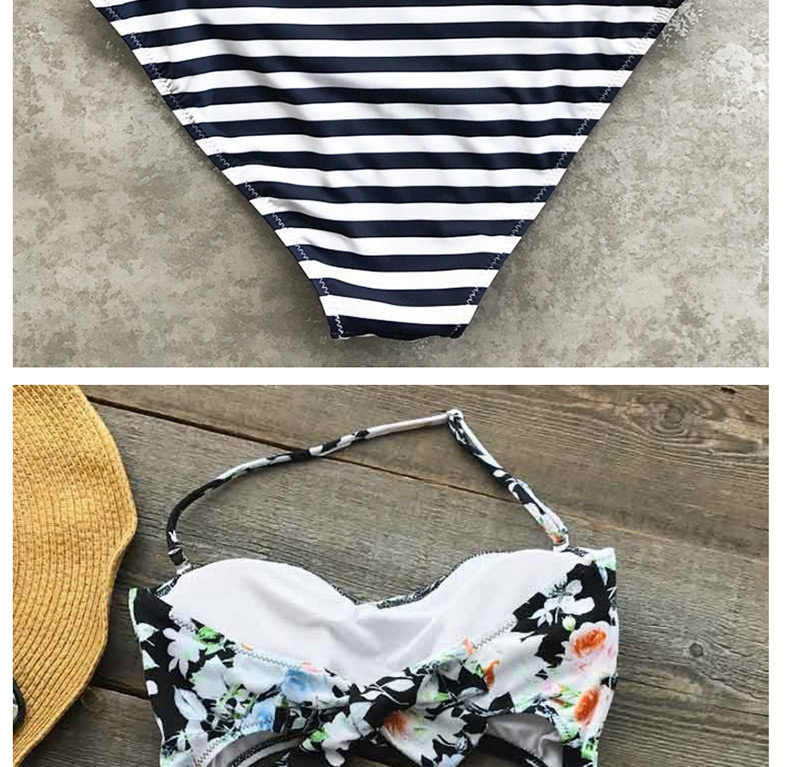 Sexy White Off-the-shoulder Design Flower Pattern One-piece Swimwear,One Pieces