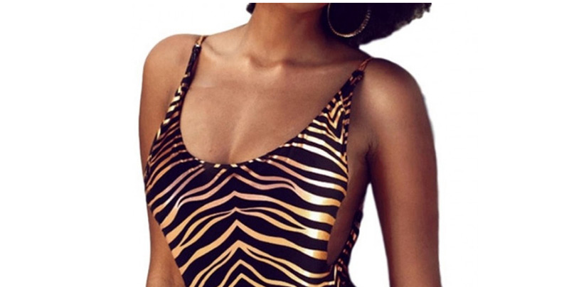 Sexy Leopard Leopard Pattern Decorated Swimwear,One Pieces