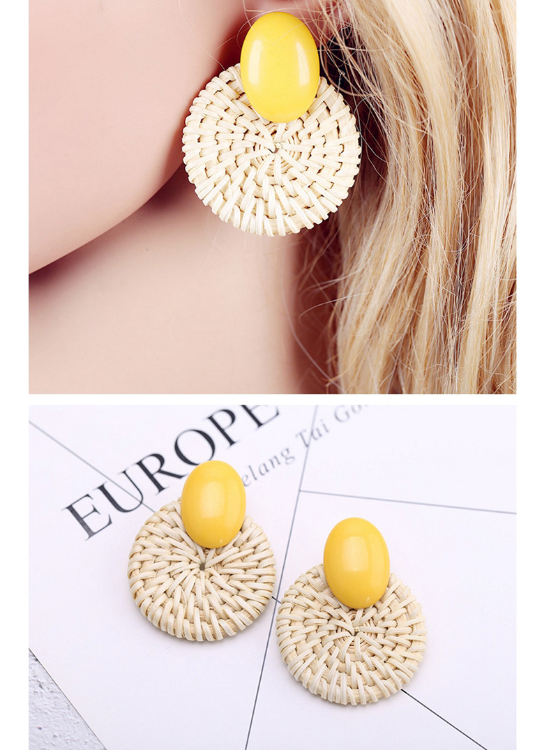 Fashion Coffee Round Shape Decorated Earrings,Stud Earrings