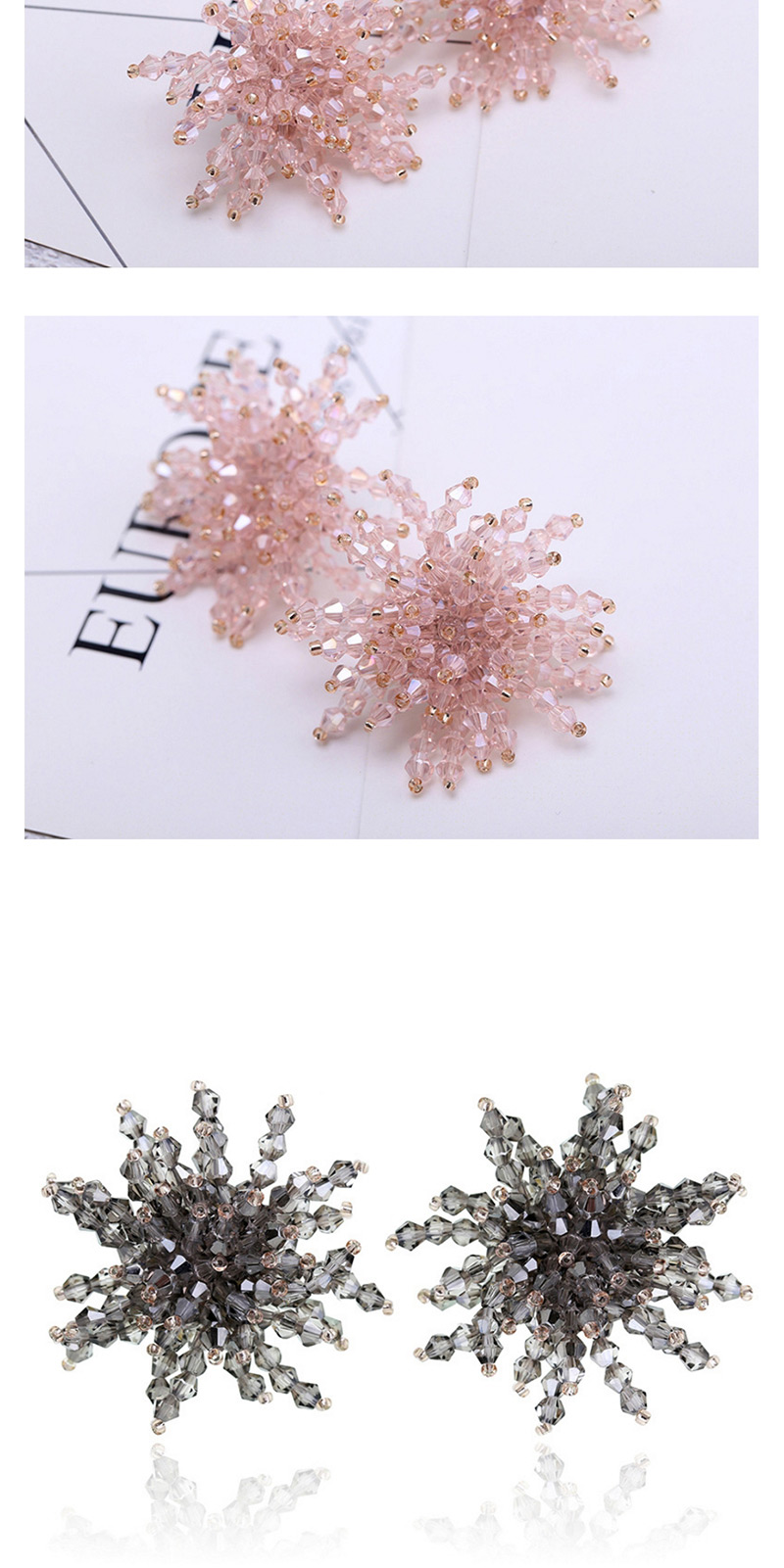 Fashion Champagne Bead Decorated Pure Color Earrings,Stud Earrings