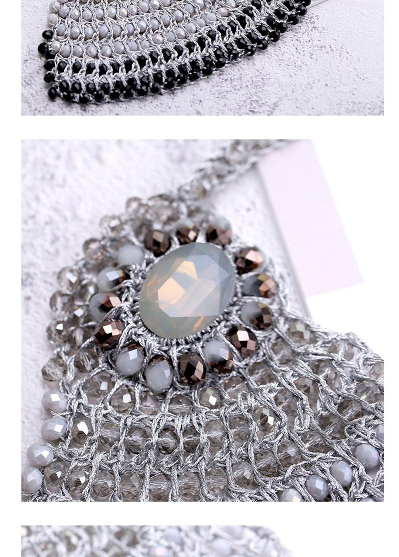 Fashion Silver Color Diamond Decorated Necklace,Bib Necklaces