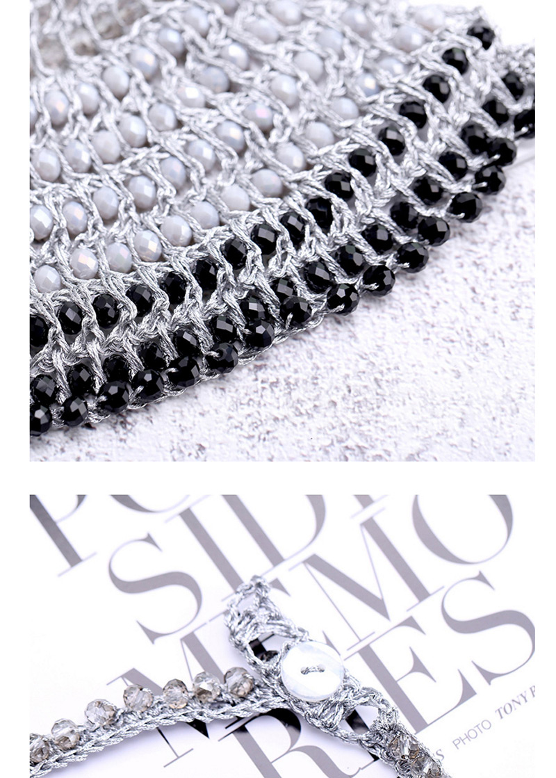 Fashion Silver Color Diamond Decorated Necklace,Bib Necklaces