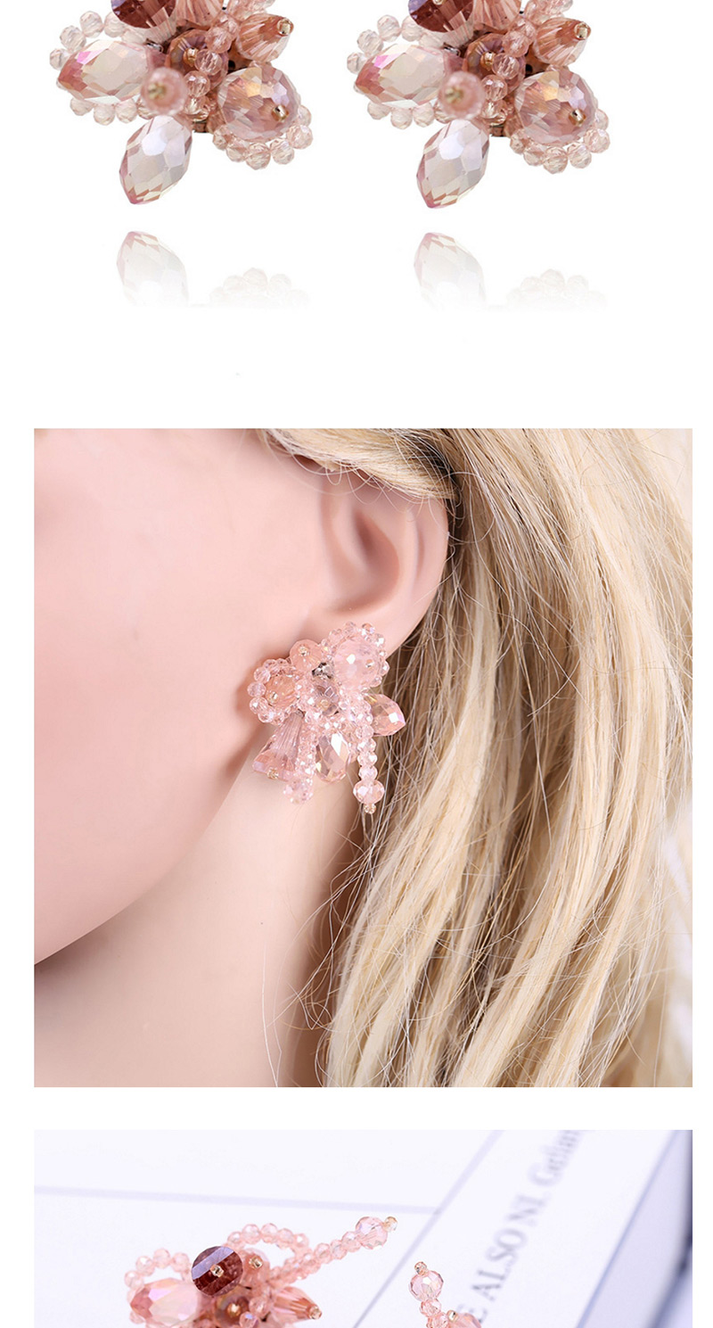 Fashion Champagne Flower Shape Decorated Earrings,Stud Earrings