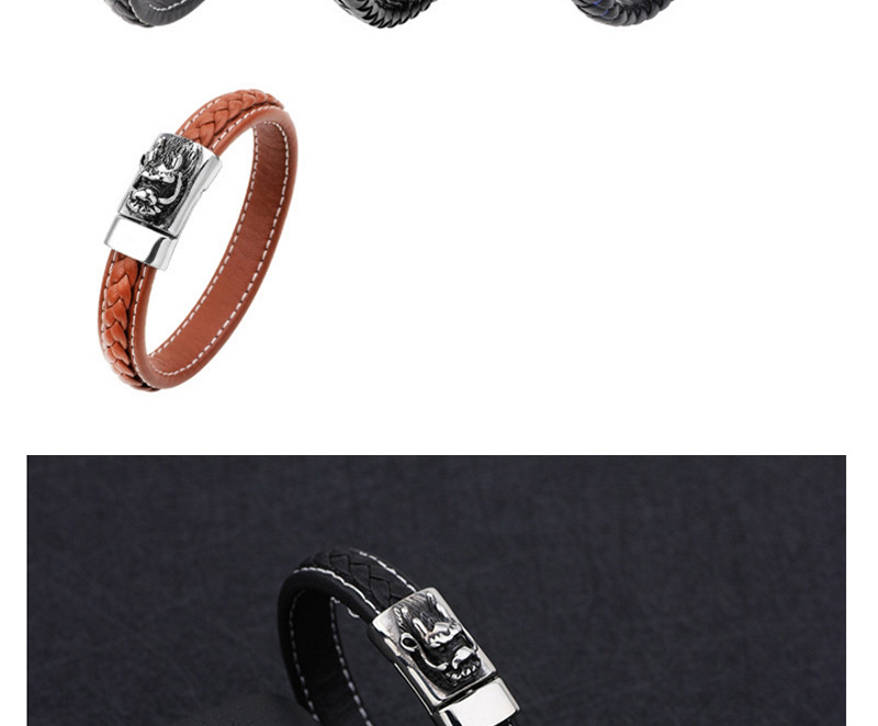 Fashion Silver Color+black Dragon Shape Decorated Bracelet,Fashion Bracelets