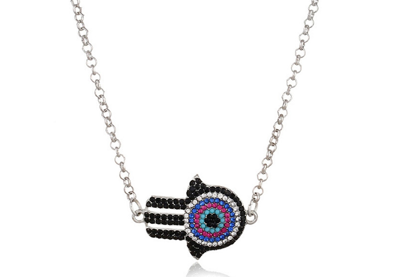 Fashion Black Hand Shape Decorated Necklace,Pendants