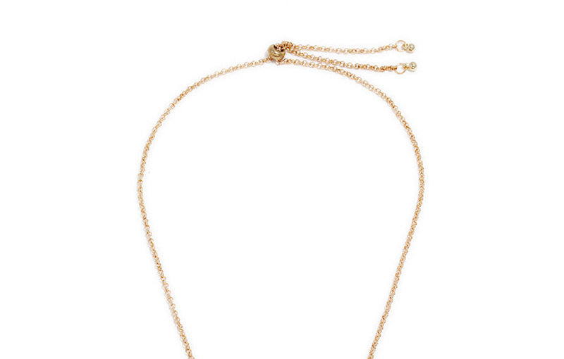 Vintage Gold Color Pure Color Decorated Necklace,Pendants