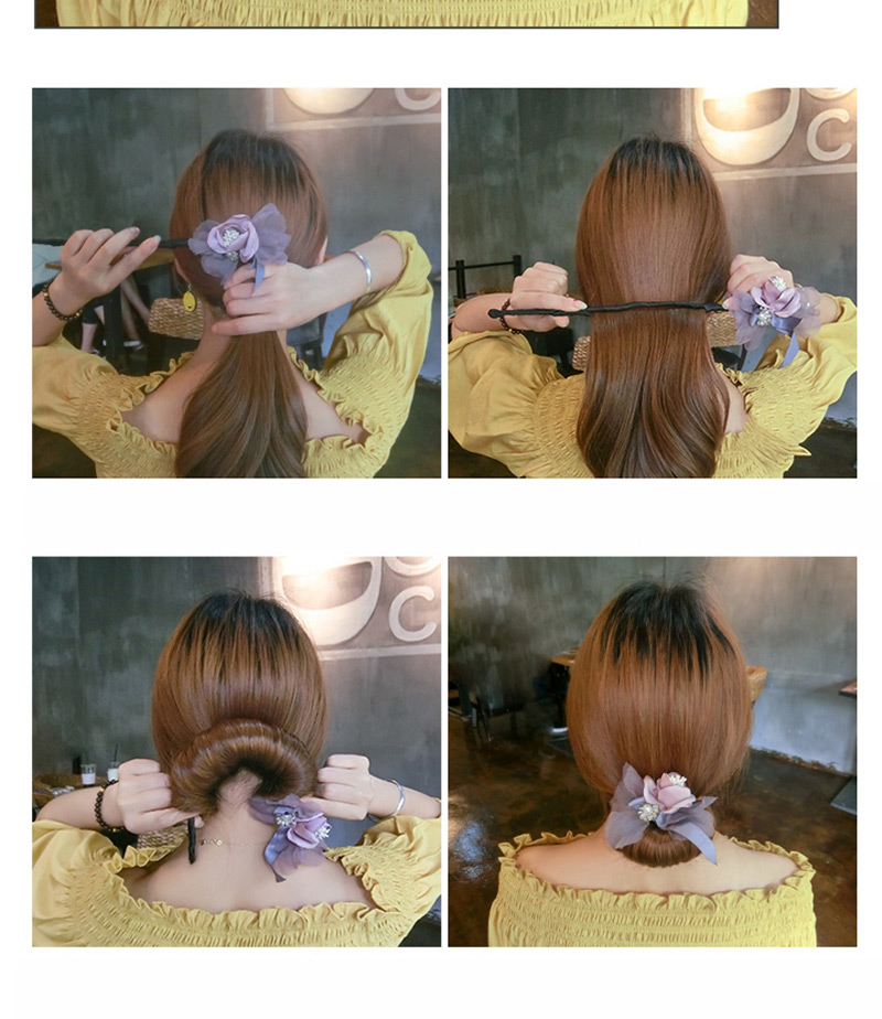 Fashion Purple Flower Shape Decorated Hair Band,Hair Ring