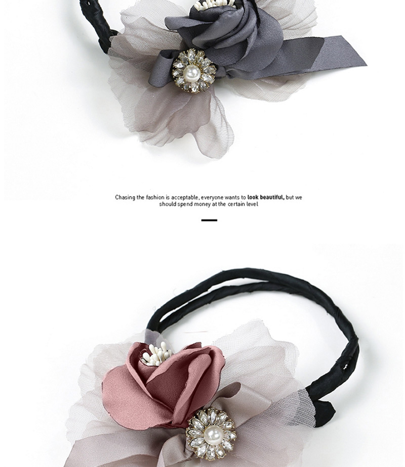 Fashion Light Pink Flower Shape Decorated Hair Band,Hair Ring