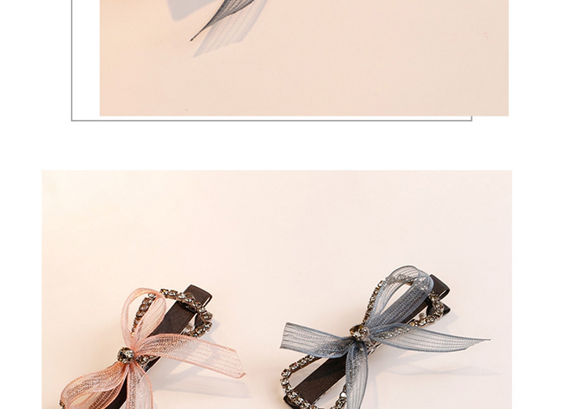 Fashion Gray Bowknot Shape Decorated Hair Clip,Hairpins