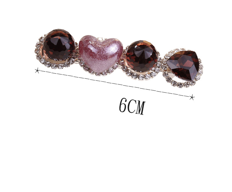 Fashion Claret Red Heart Shape Decorated Hair Clip,Hairpins